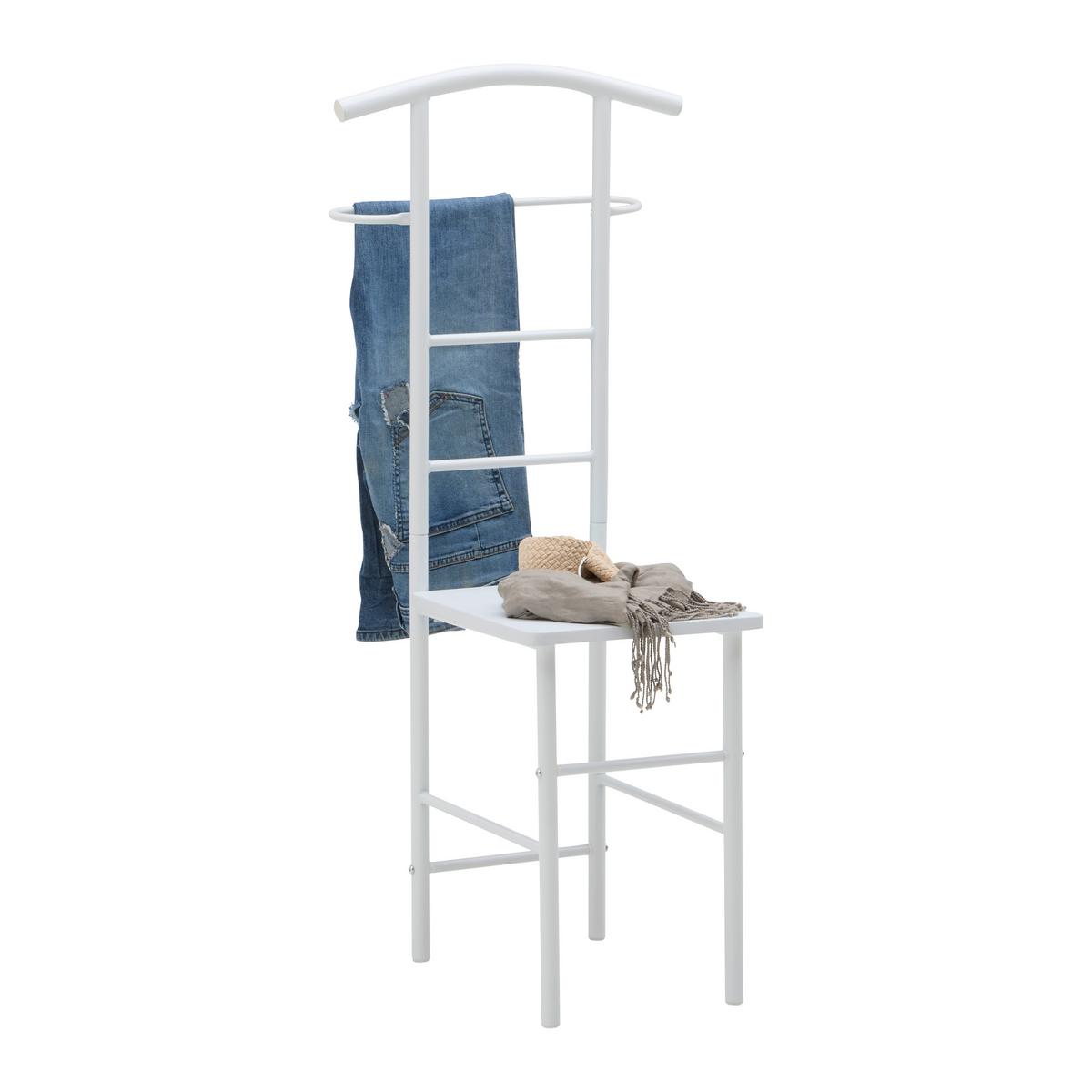 VEŠIAK NA ODEVY RALPH - biela, Konventionell, kov/kompozitné drevo (30/107/45cm) - Mömax