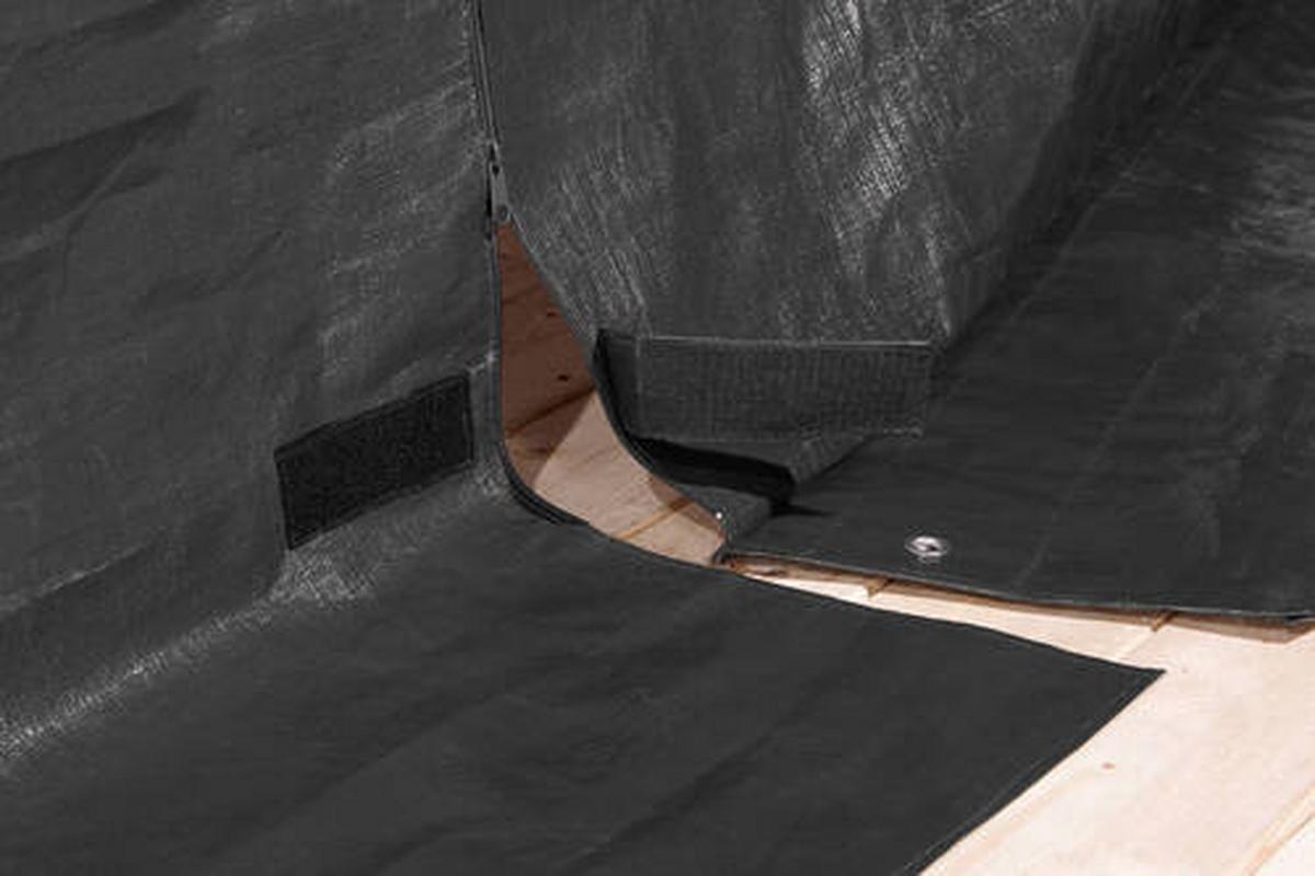 Schutzplane Winterabdeckung Pavillon 10x12 - Grau, Basics, Textil (303/367/292cm)