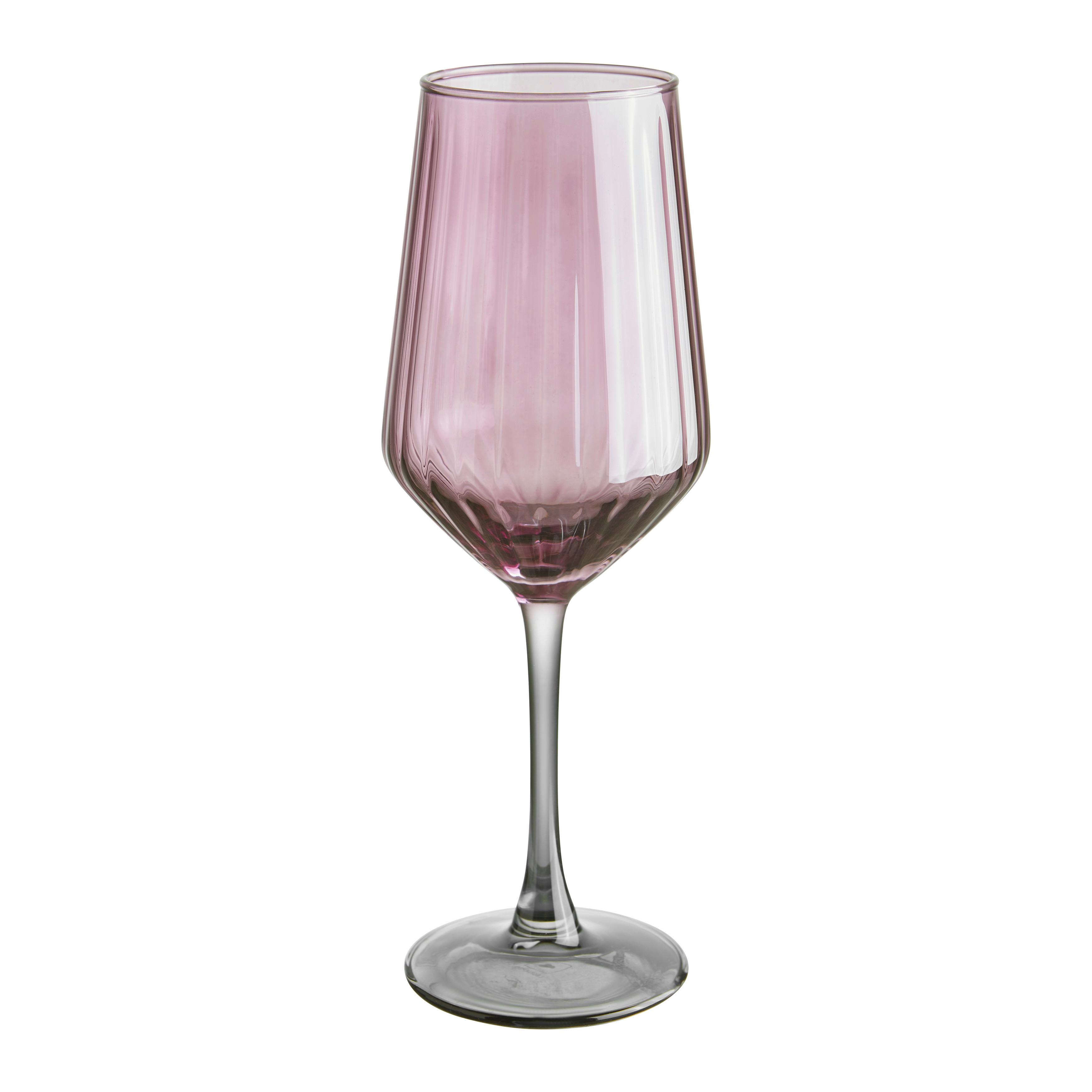 Sklenice na víno 380 ml - modrošedá/fialová, Moderní, sklo (6,2/23,2cm) - Mömax