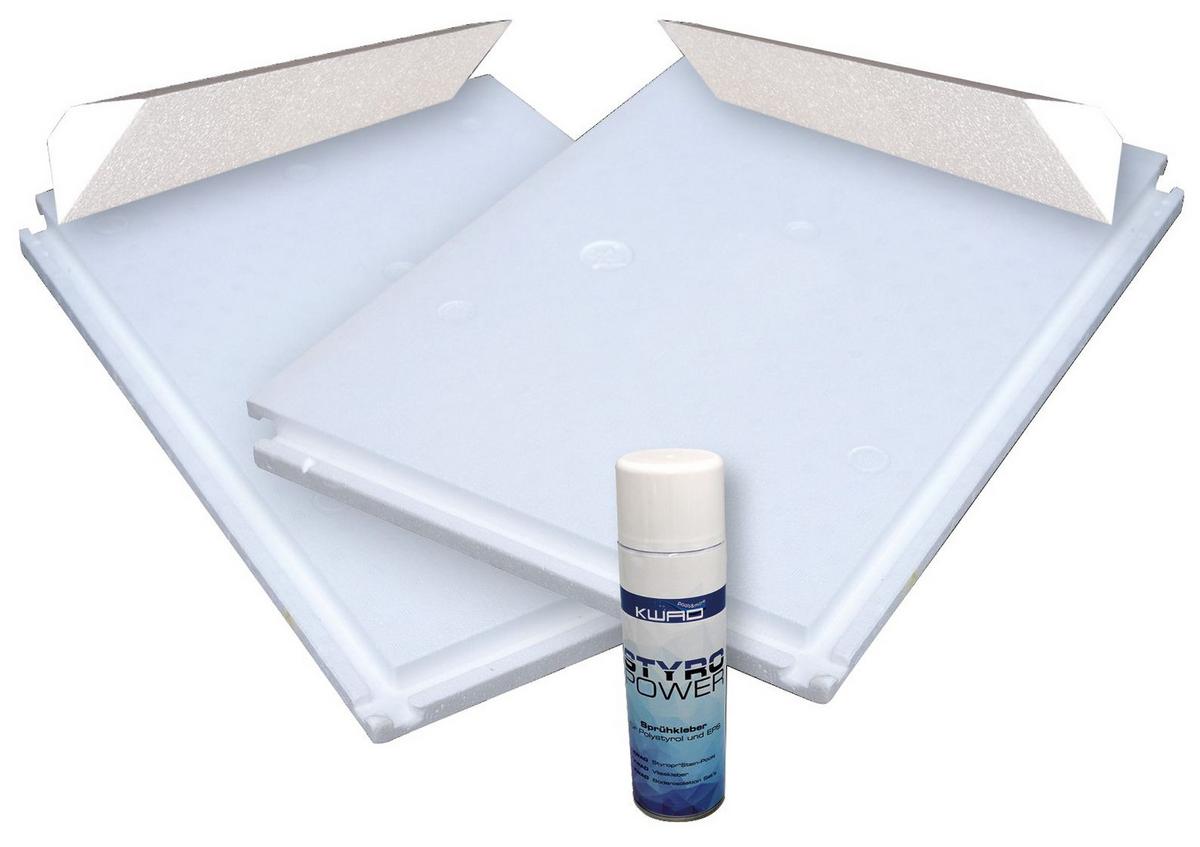 Bodenisolations Set Winterfest Isolierplatten + Styroporkeile - Weiß, Basics