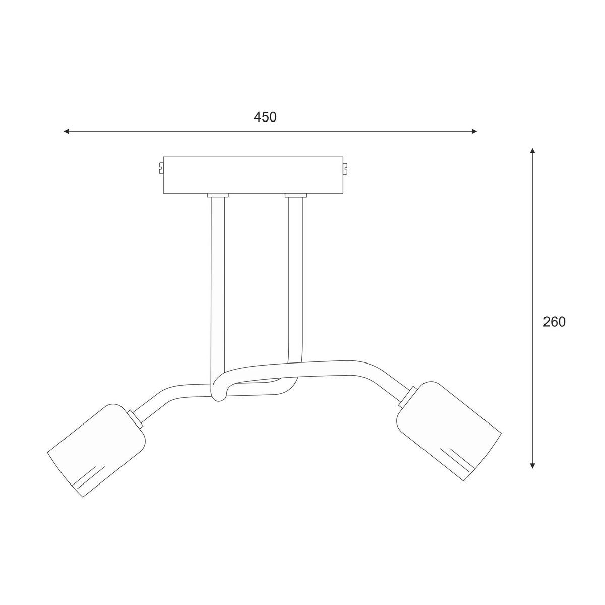 Deckenleuchte Weiß D: 45 cm - Weiß, Basics, Holz/Metall (45/26cm)