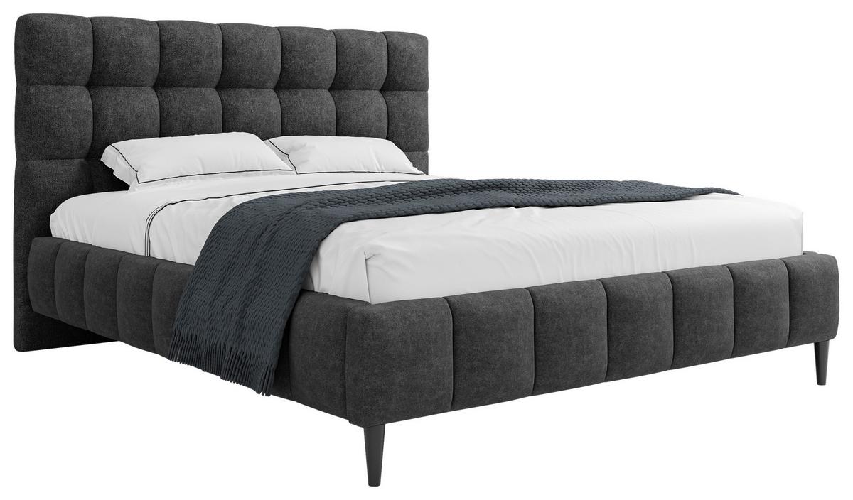 Polsterbett Inkl. Lattenrost 160x200 Cm Magic Anthrazit - Anthrazit/Schwarz, MODERN, Holzwerkstoff/Textil (160/200cm) - MID.YOU