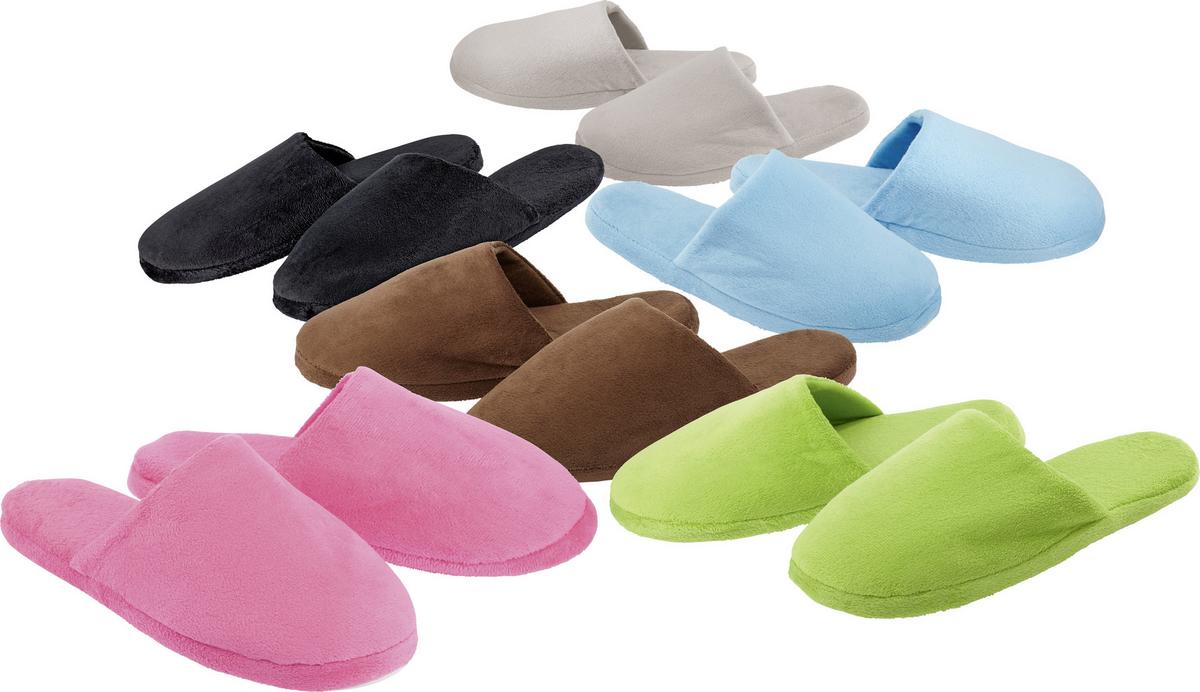 PAPUČE PRE HOSTÍ LISI - čierna/pink, textil - Modern Living