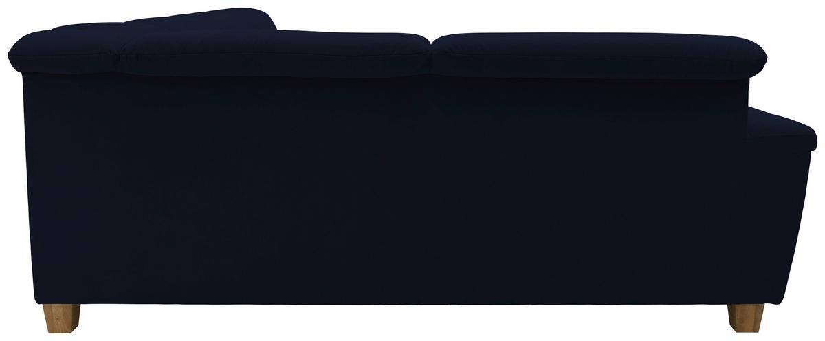 Wohnlandschaft Franzi Blau Mikrofaser - Eichefarben/Dunkelblau, KONVENTIONELL, Textil (206/344/162cm) - MID.YOU