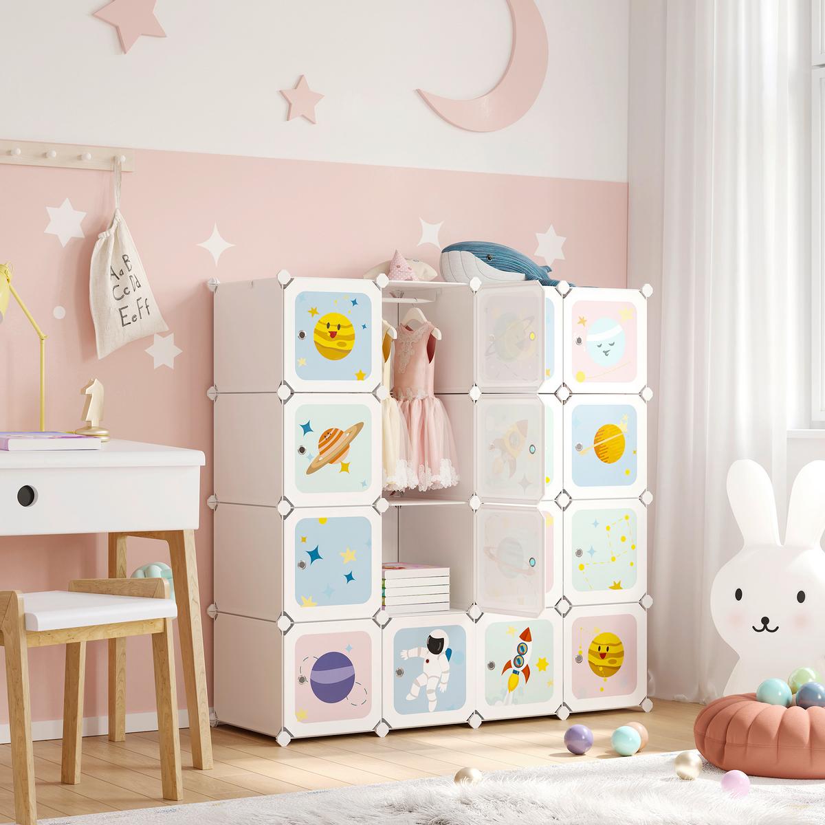 KINDERREGAL Weiß B: 123 cm - Weiß, Basics, Kunststoff/Metall (123/123/41cm)