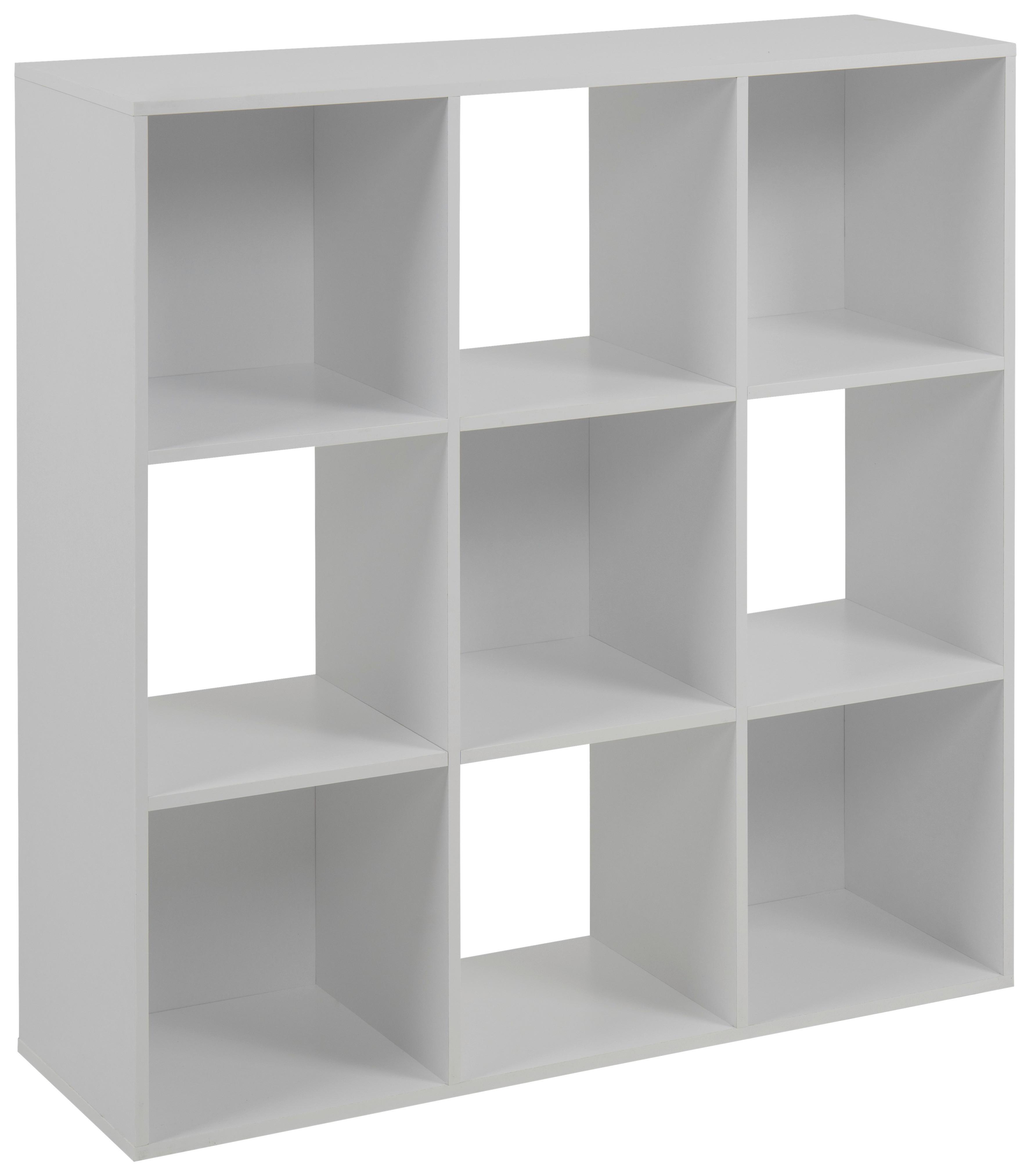 Regal Cube 9er Weiß, 9 Offene Fächer - Weiß, Trend, Holzwerkstoff (89/89/28cm)