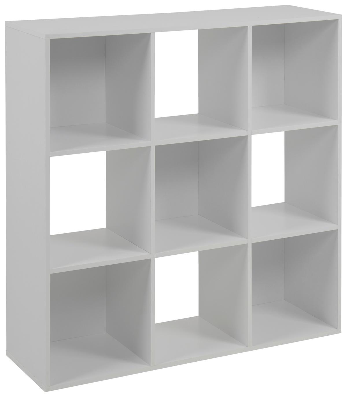 Regal Cube 9er Weiß, 9 Offene Fächer - Weiß, Trend, Holzwerkstoff (89/89/28cm)