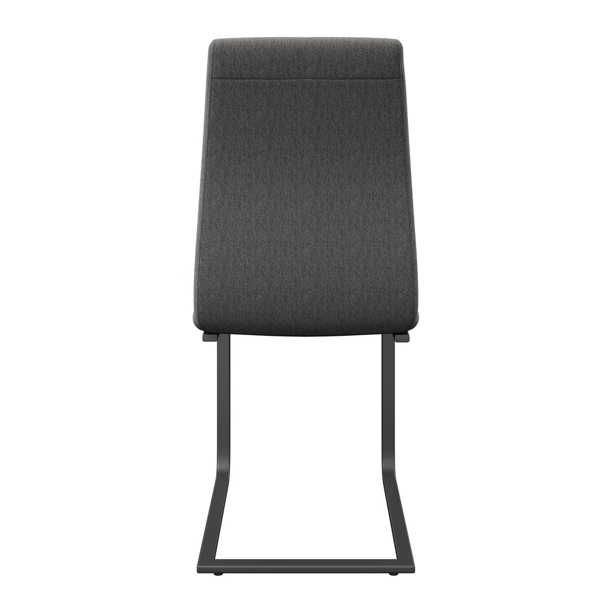 Schwingstuhl Tristan Grau/Schwarz gepolstert - Schwarz/Grau, MODERN, Holz/Textil (41/102/58cm) - James Wood
