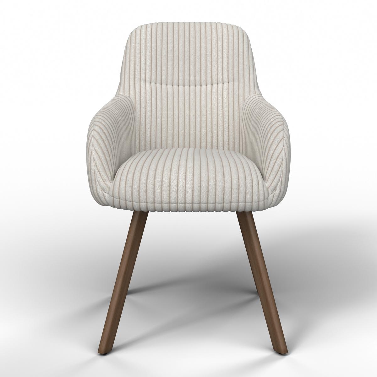 Židle MATTIA béžová - barvy dubu/béžová, Moderní, kov/dřevo (56/87/61cm) - Bessagi Home