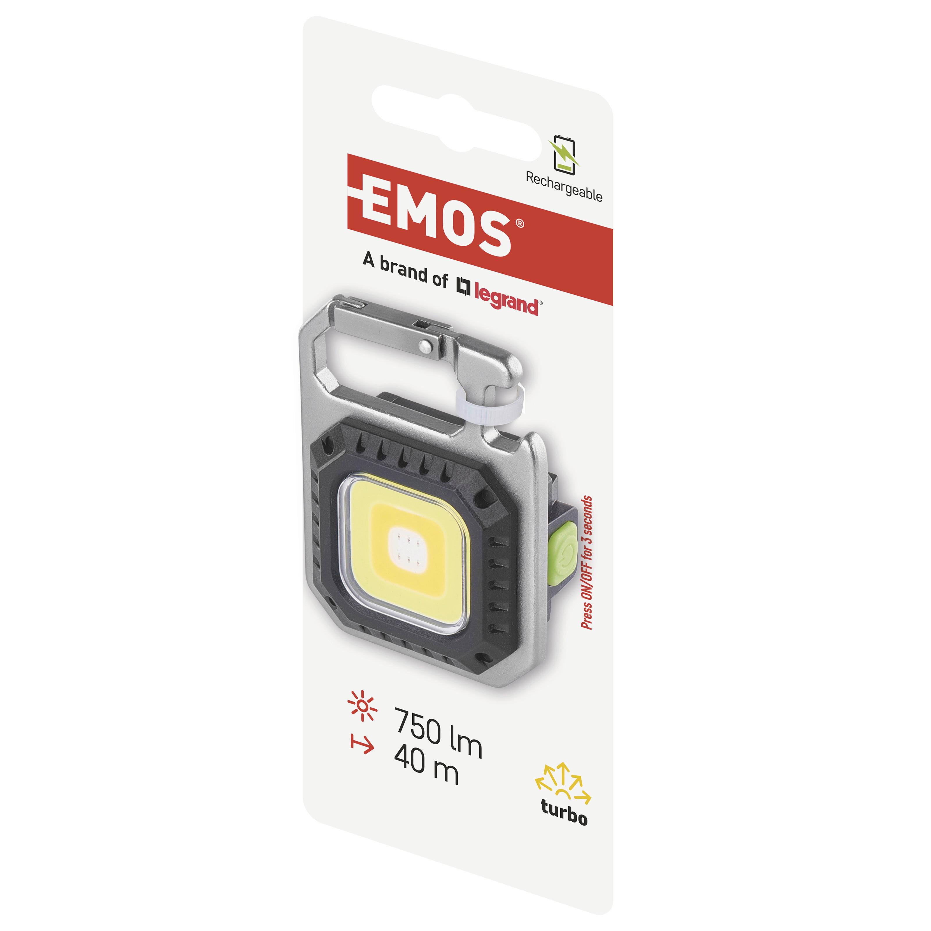 Elemlámpa Led 750 Lumen - műanyag (6,1/4,5/2,1cm)