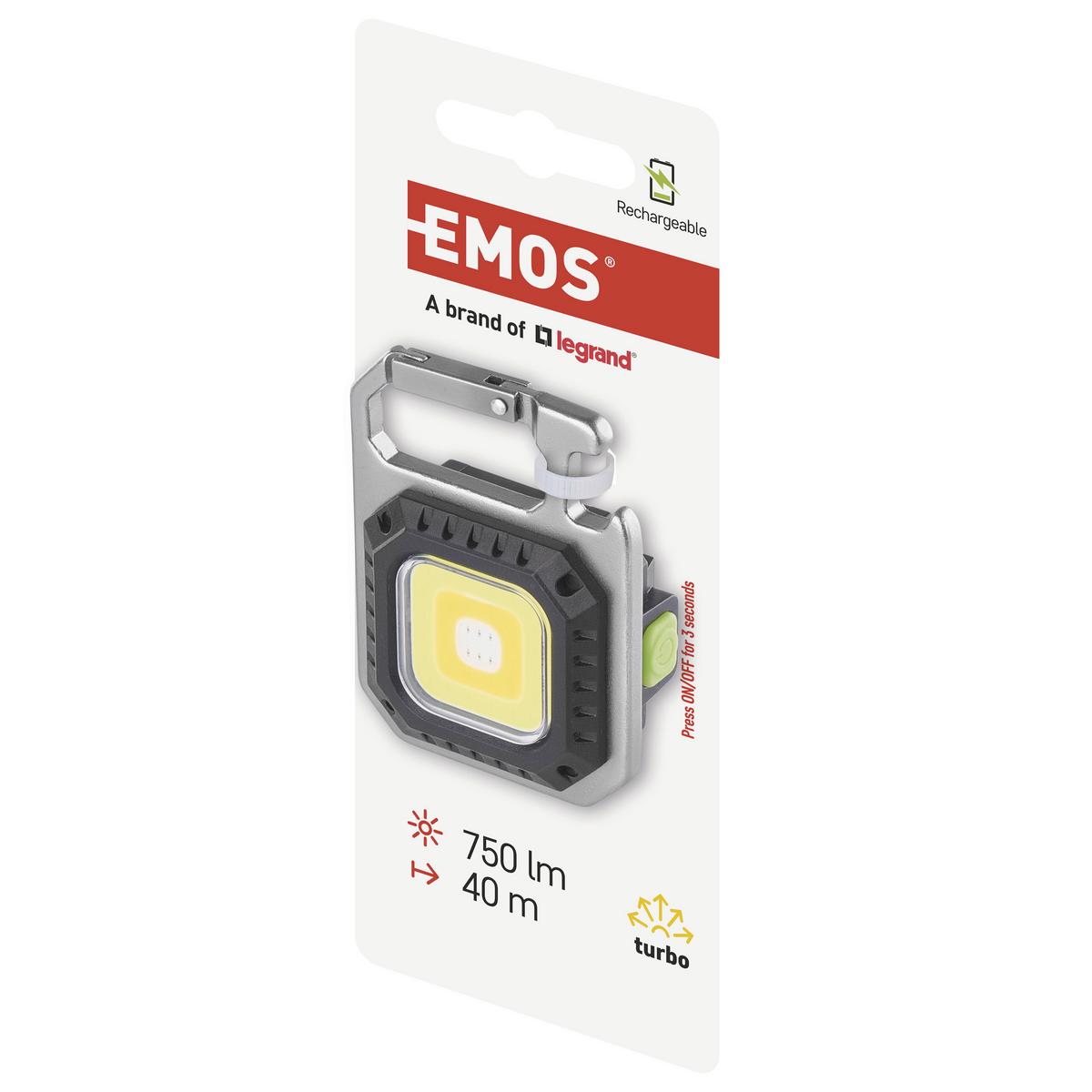 Elemlámpa Led 750 Lumen - műanyag (6,1/4,5/2,1cm)