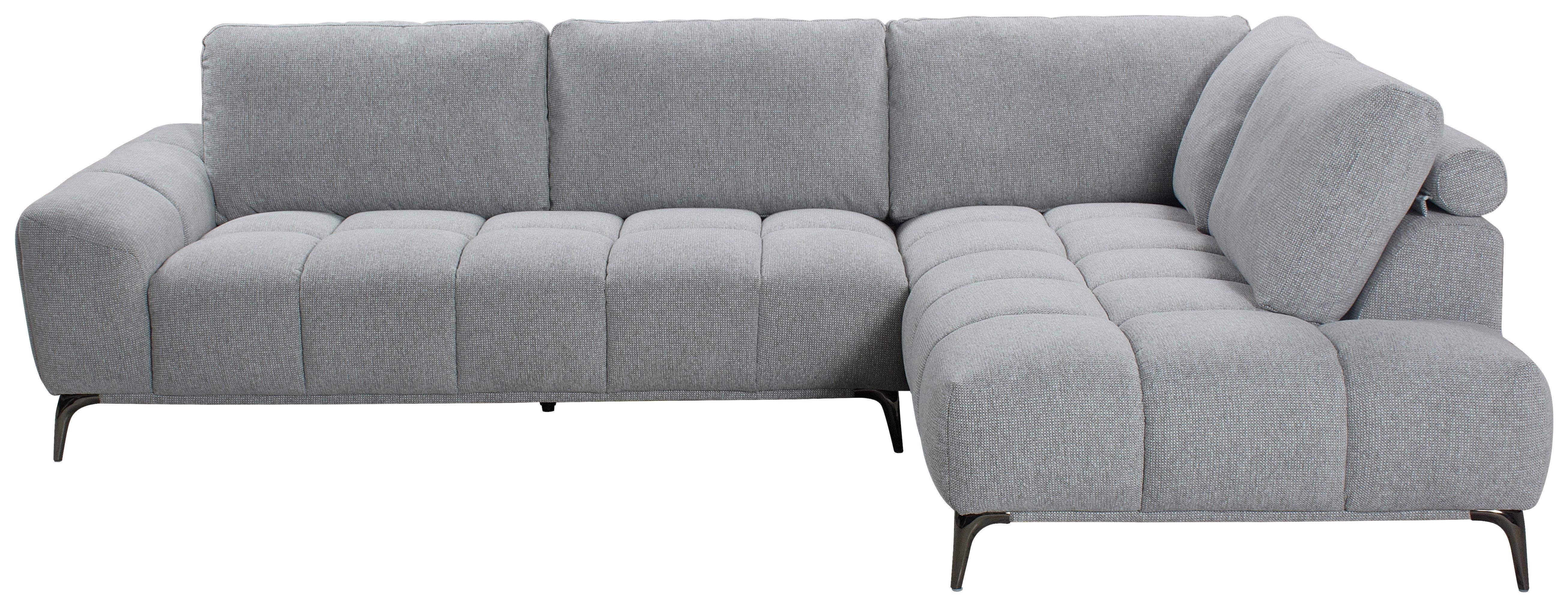 Sofa Orlando Webstoff Grau, S: 294x204cm - Naturfarben/Grau, MODERN, Holz/Textil (294/204cm)
