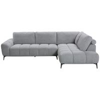 Sofa Orlando Webstoff Grau, S: 294x204cm - Naturfarben/Grau, MODERN, Holz/Textil (294/204cm)