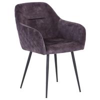 Armlehnstuhl Koblenz S Anthrazit Gepolstert - Anthrazit/Schwarz, KONVENTIONELL, Textil/Metall (55/80/63cm)