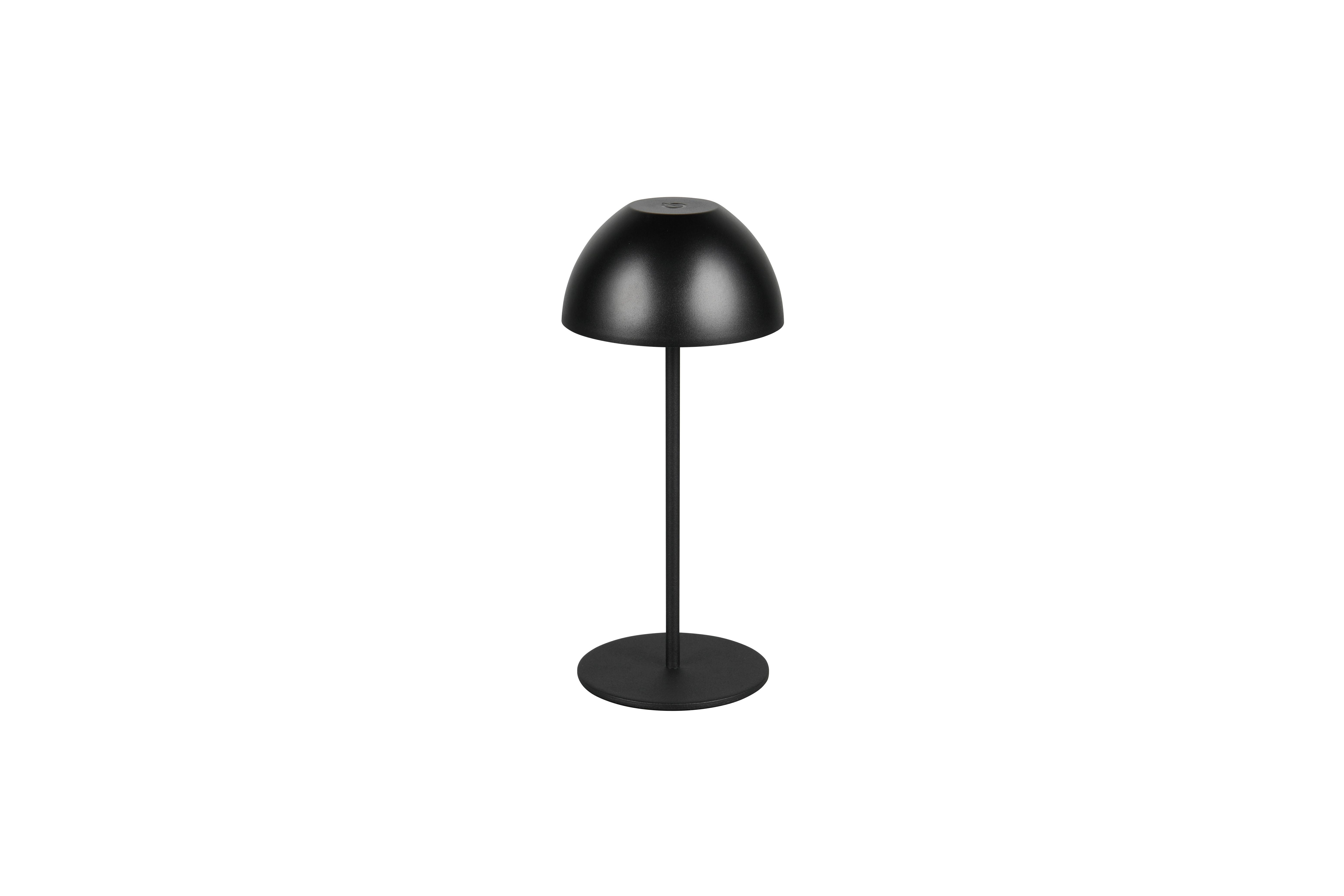 Akku-Tischleuchte Ortiz Schwarz D: 9 cm - Schwarz, Trend, Kunststoff (9/20cm)