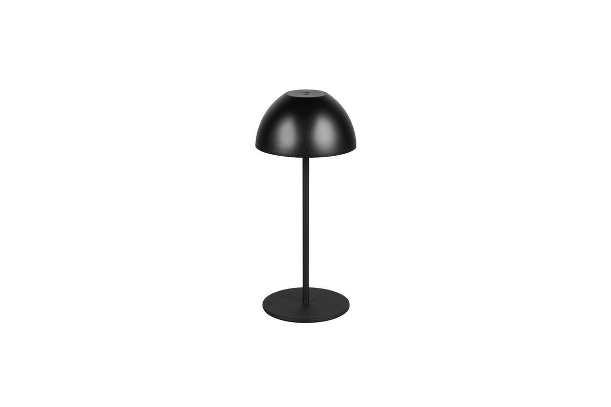 Akku-tischleuchte Ortiz Schwarz D: 9 Cm - Schwarz, Trend, Kunststoff (9/20cm)