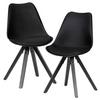 Stuhl-set Wohnling B: 49 Cm Schwarz - Schwarz, MODERN, Holz/Kunststoff (49/87/52cm) - MID.YOU