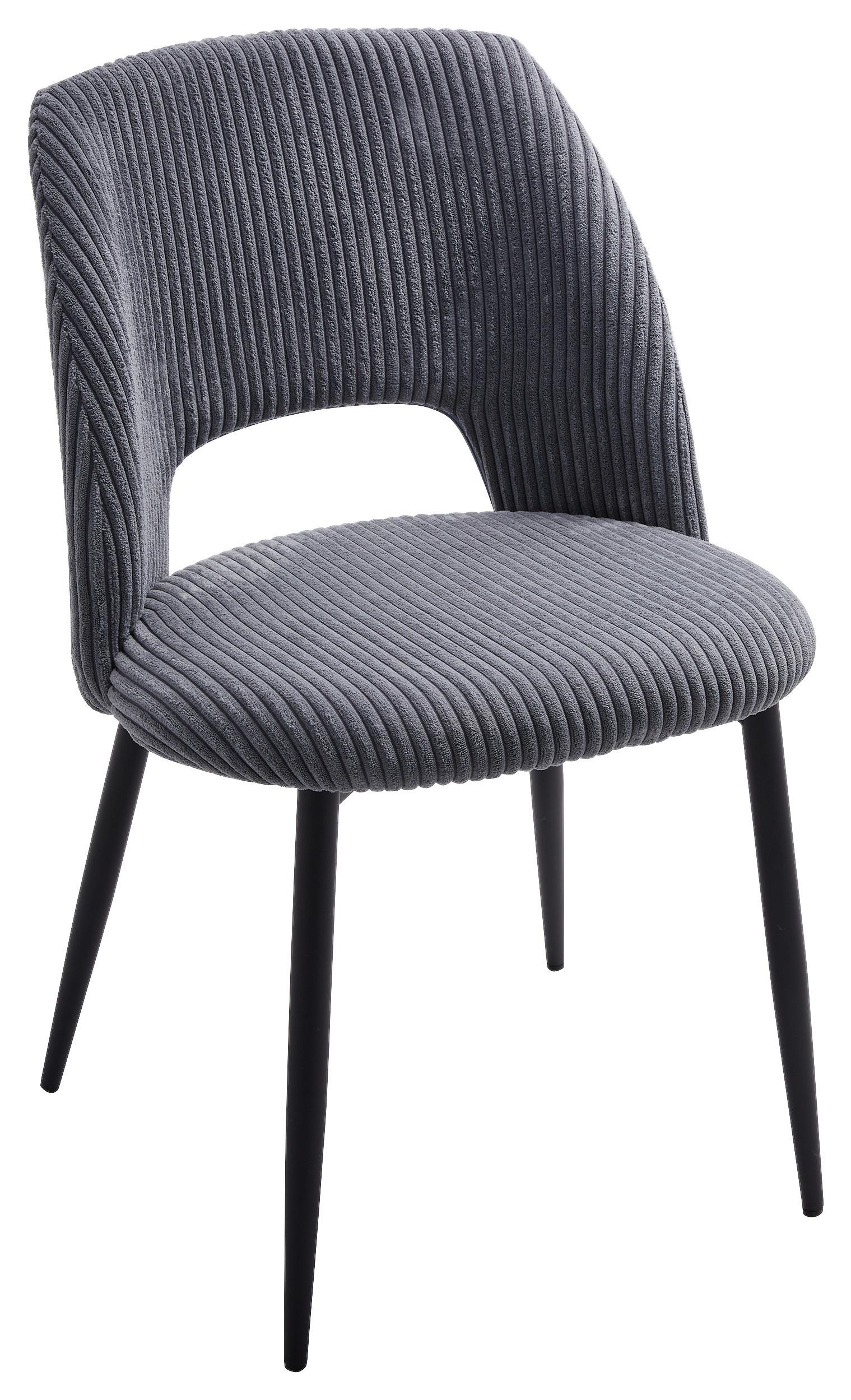 Židle Zoe šedá - šedá/černá, Lifestyle, kov/textil (51/82/57cm) - Mömax