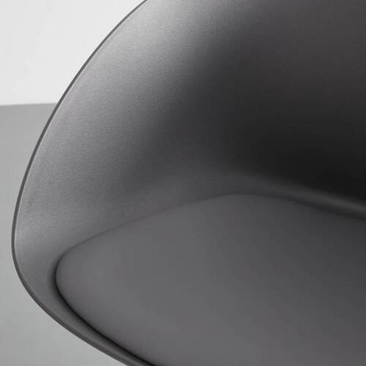 Otočná kancelářká židle LIA Šedá - šedá/černá, Moderní, kov/textil (56,5/75,5/51cm) - Bessagi Home