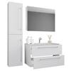 Badezimmer Badinos 4-Teilig Weiß B: 61 cm - Weiß, MODERN, Keramik/Holzwerkstoff (93cm) - MID.YOU