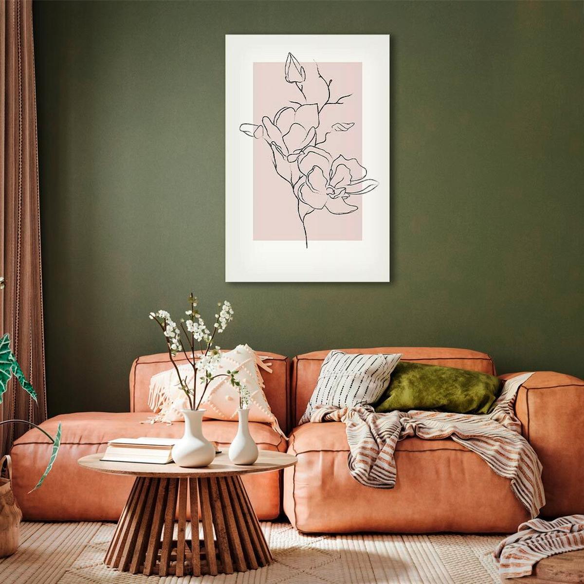 Leinwandbild Creamy Magnolia Weiß Beige B: 40 cm - Beige/Weiß, Basics, Holzwerkstoff/Textil (40/60/1,2cm) - artgeist