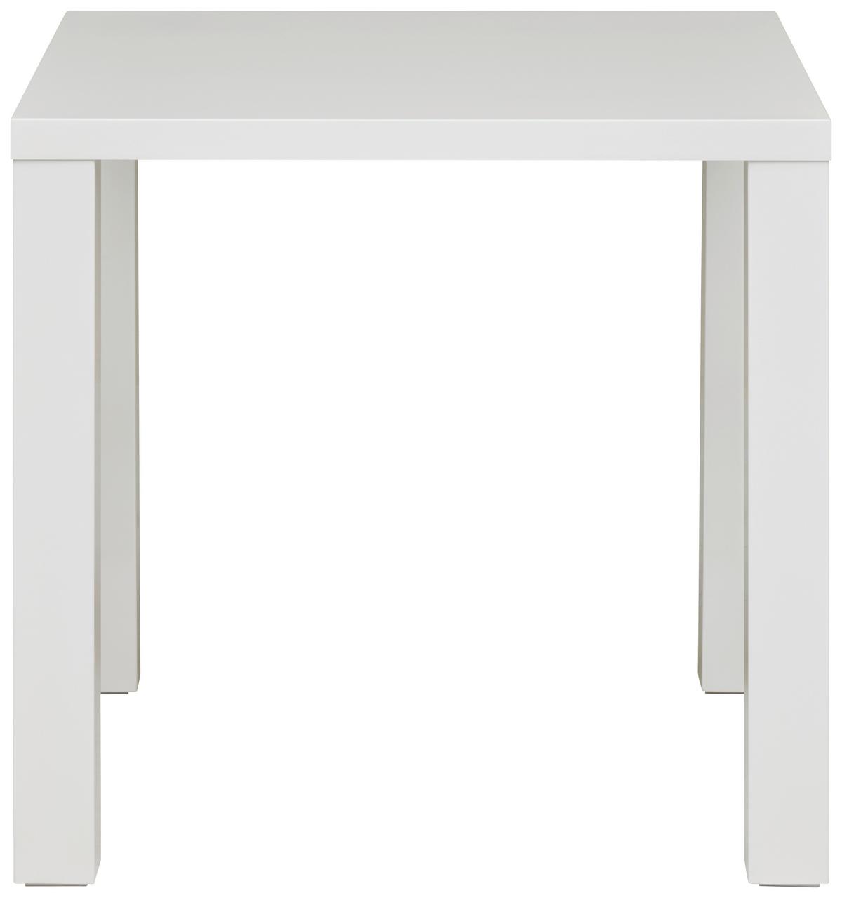 Esstisch Blake Hochglanz weiß, B: 80 cm - Weiß Hochglanz, KONVENTIONELL, Holzwerkstoff (80/80/75cm) - P & B