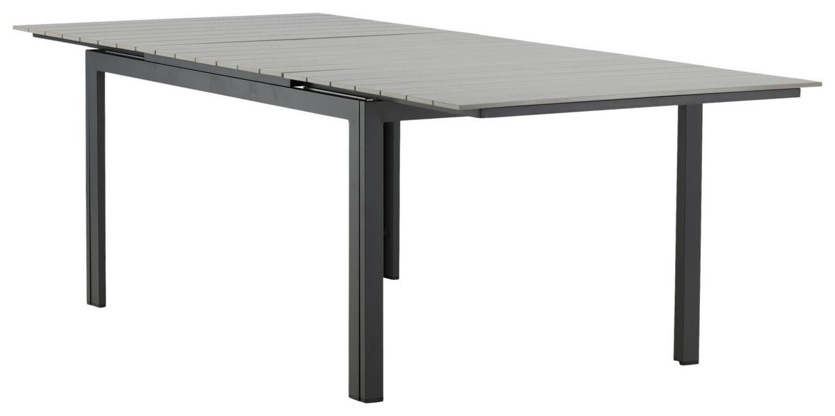 Gartentisch Levels Aluminium L 160 cm - Schwarz/Grau, KONVENTIONELL, Metall (160/100/75cm) - Gardenson