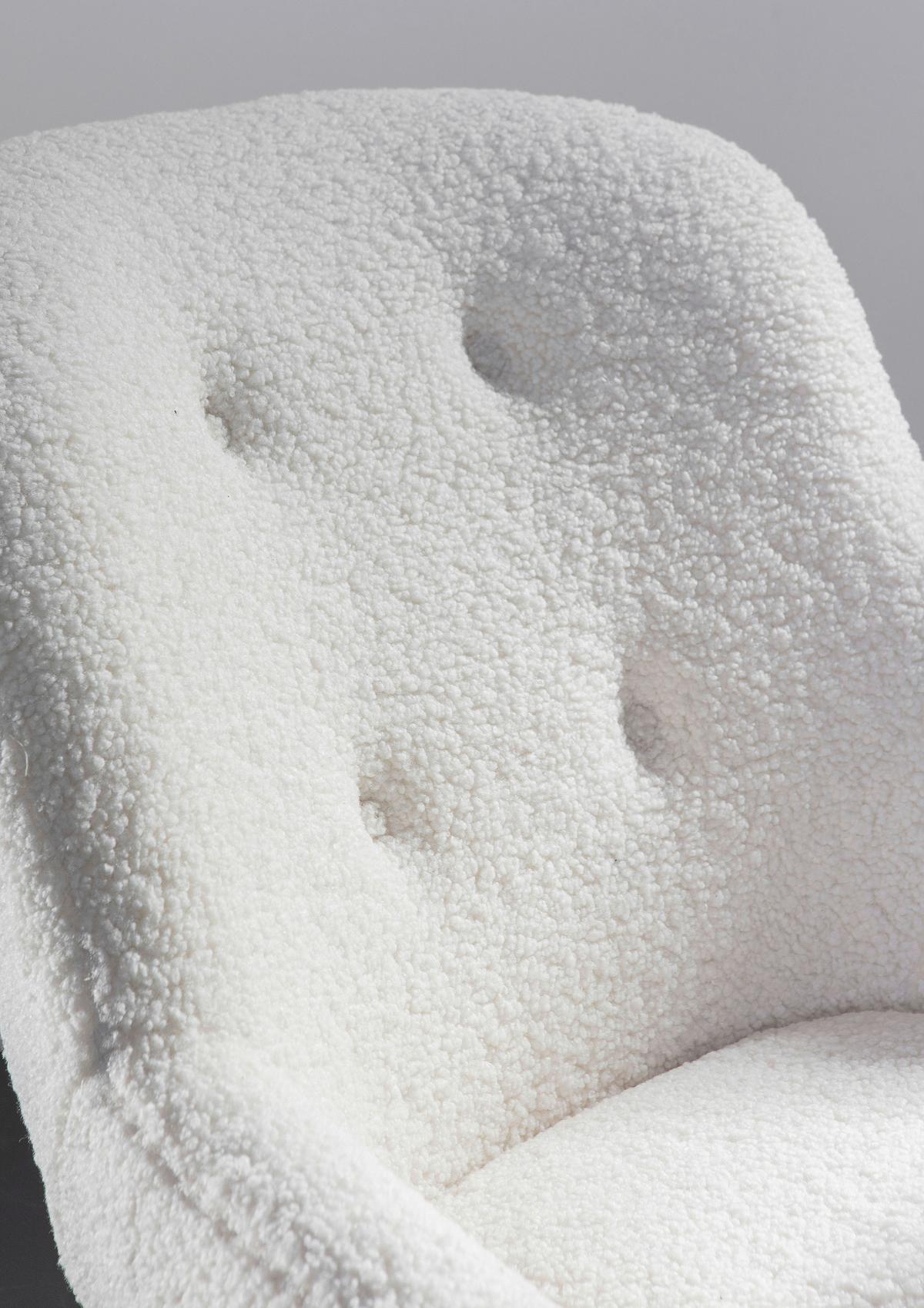 Schaukelstuhl Wolly - Eichefarben/Schwarz, Design, Textil (75/88/105cm) - MID.YOU