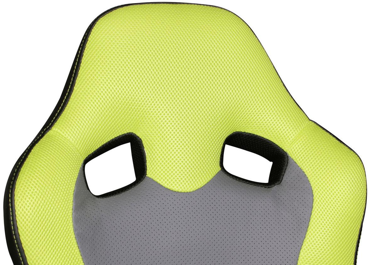 Otočná židle pro dítě Speedy šedá/zelená - šedá/černá, Moderní, textil/plast (60/102/60cm) - MID.YOU