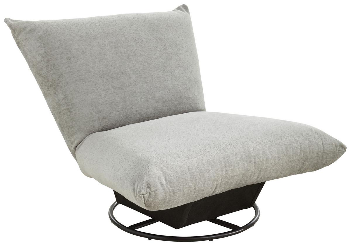 Relaxsessel Cremona Polyester Grau - Schwarz/Grau, Design, Textil (100/78/96cm) - Livetastic