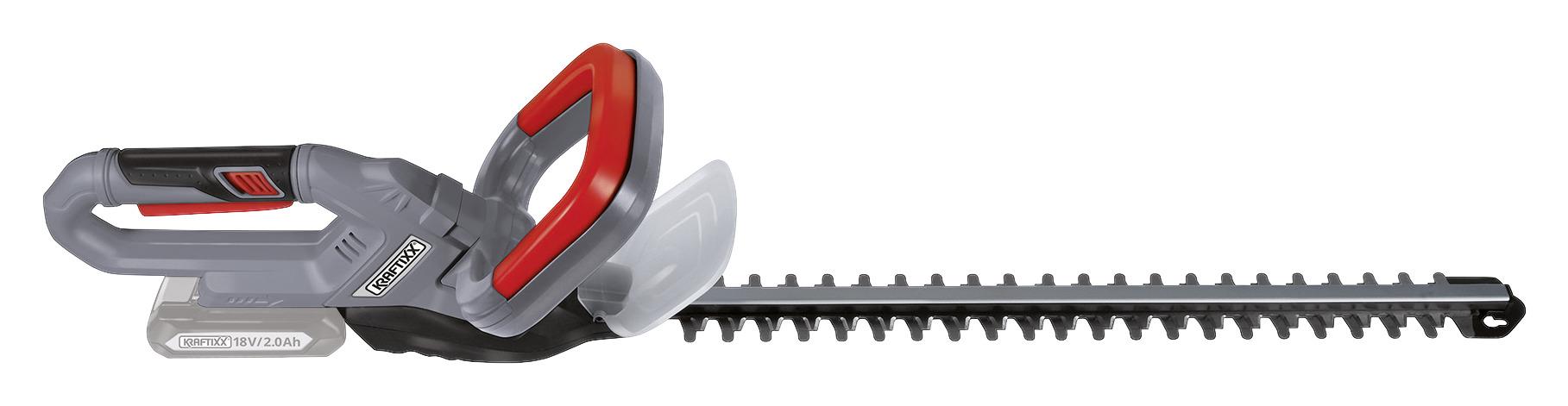 Heckenschere Kx-Ahs drehbarer Handgriff, Akku - Dunkelgrau/Schwarz, Basics, Kunststoff (97,4/18,6/12,1cm)