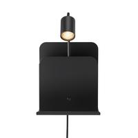 Wandleuchte Roomi Wala Schwarz L: 16,5 cm - Schwarz, Design, Metall (16,5/24,8/28,2cm) - Nordlux