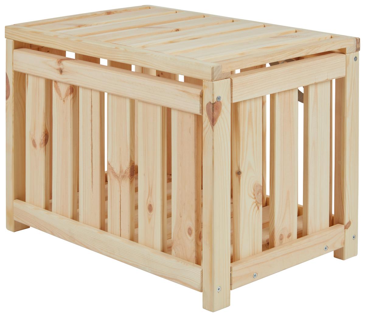 Truhe Maxi - Naturfarben, Natur, Holz (60/45/40cm)