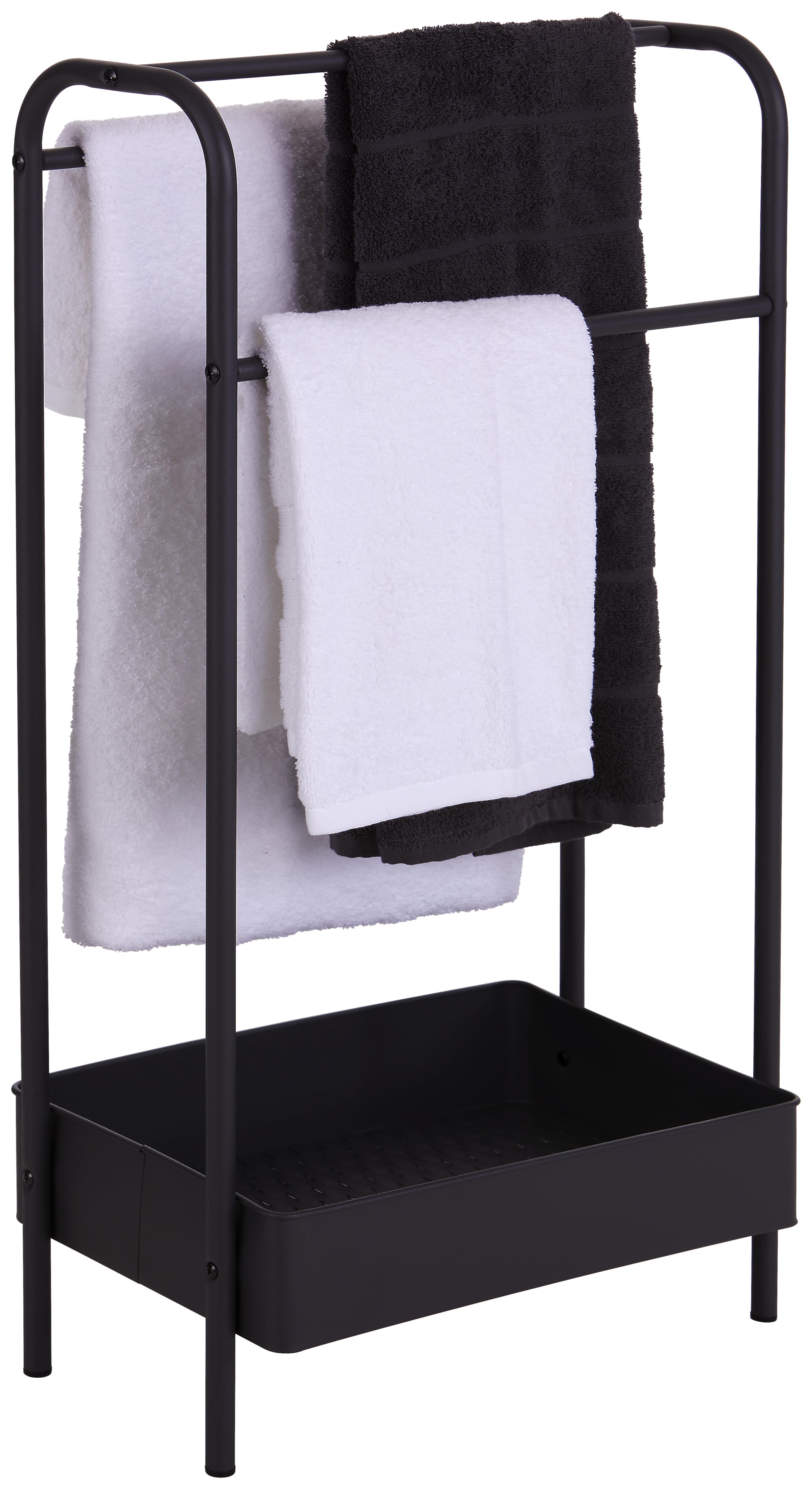 Handtuchhalter Orga - Anthrazit, KONVENTIONELL, Metall (43/80/26cm) - Homezone