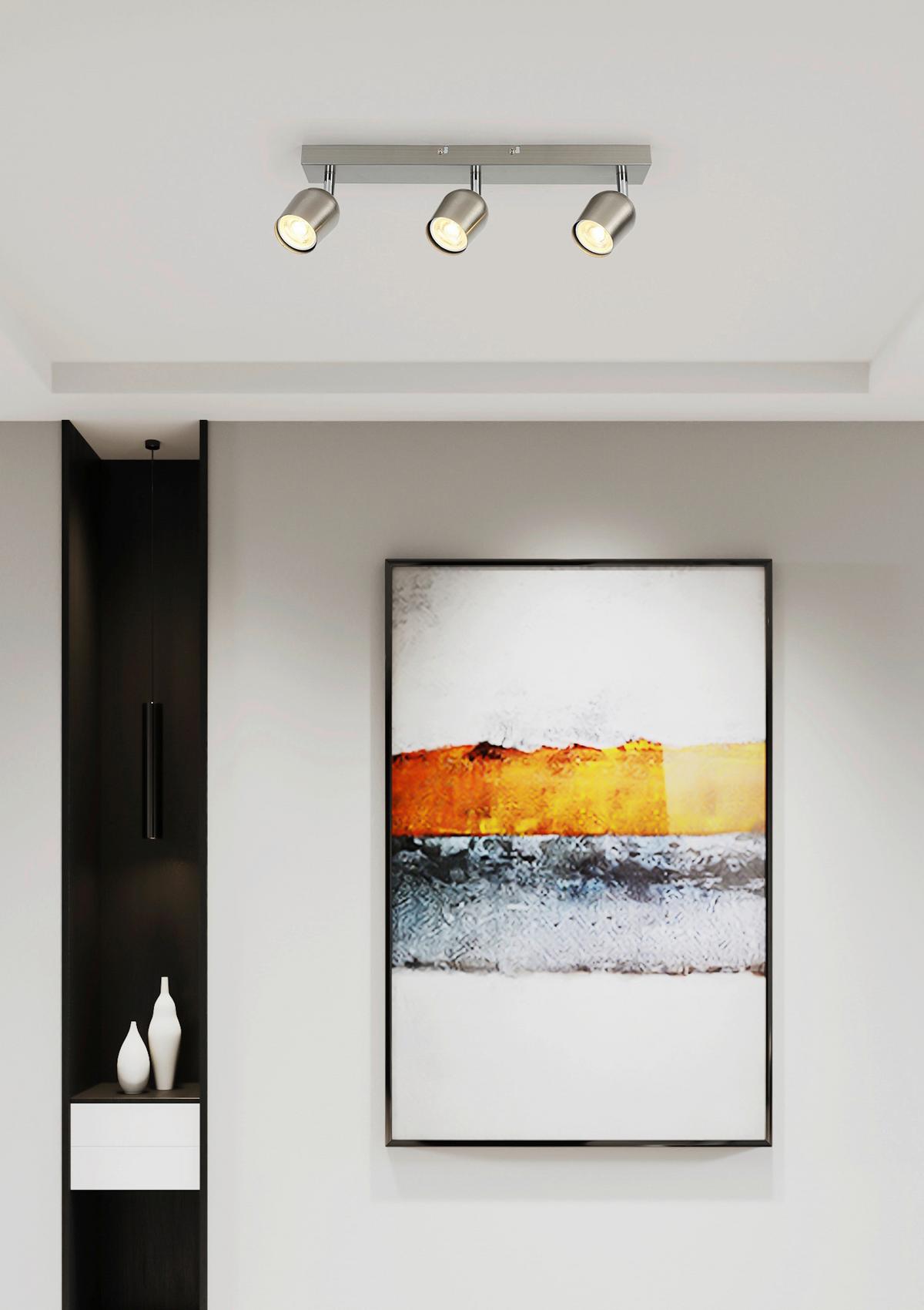 BODOVÉ SVÍTIDLO ERNESTINE - barvy chromu/barvy niklu, Romantický / Rustikální, kov/plast (41/7,5/14cm) - Mömax