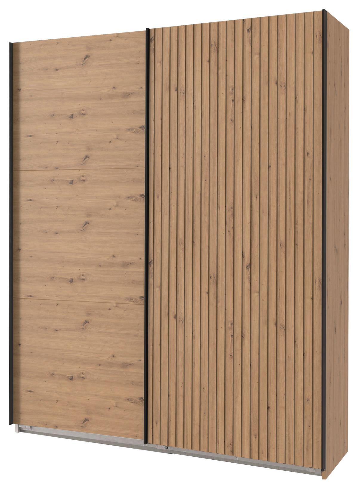 Schwebetürenschrank Andorra Eiche Artisan B: 200 cm - Eiche Artisan, MODERN, Holzwerkstoff (200/216/65cm) - MID.YOU