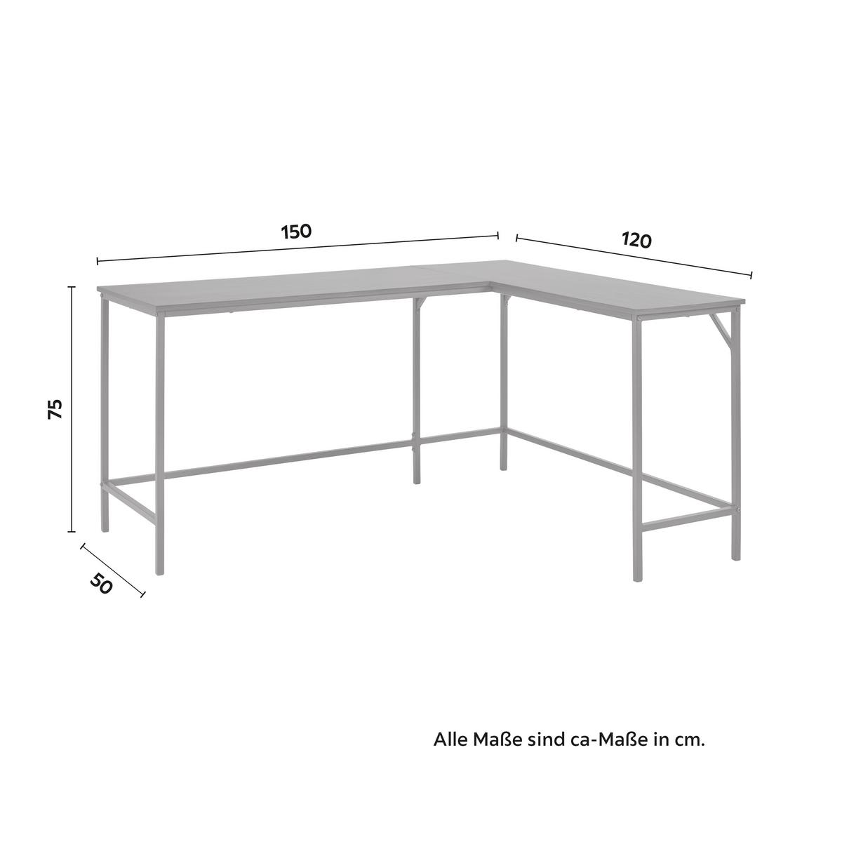 Psací stůl ANABELA dekor orech - černá/barvy vlašských ořechů, Moderní, kov (120/150/50/75cm) - Bessagi Home