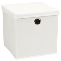 Aufbewahrungsbox Echtwerk Falt/aufbewahrungsbox - Weiß, Design, Textil (30/30/30cm) - Echtwerk