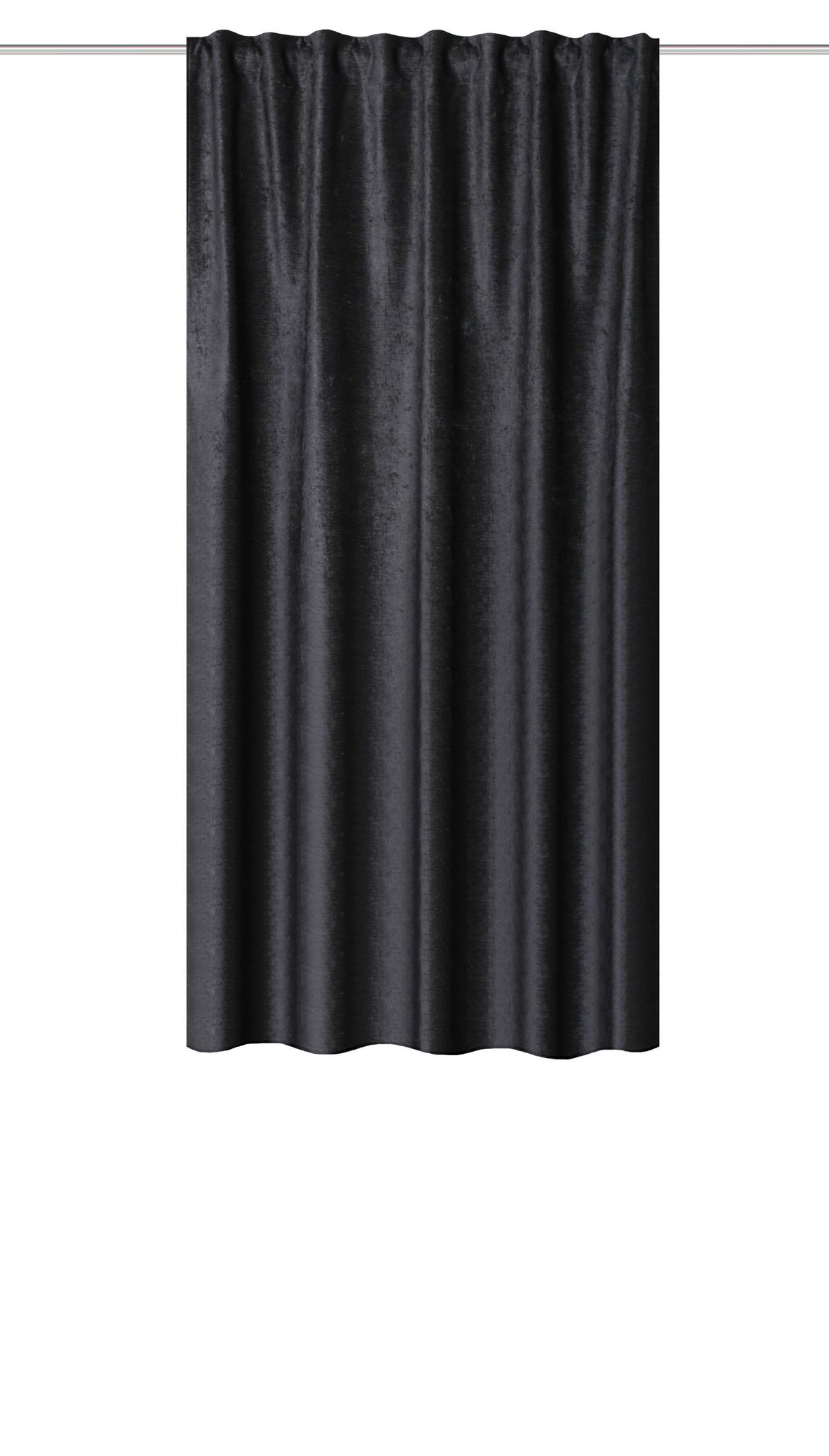 Fertigvorhang Thermo - Anthrazit, Basics, Textil (135/175cm)