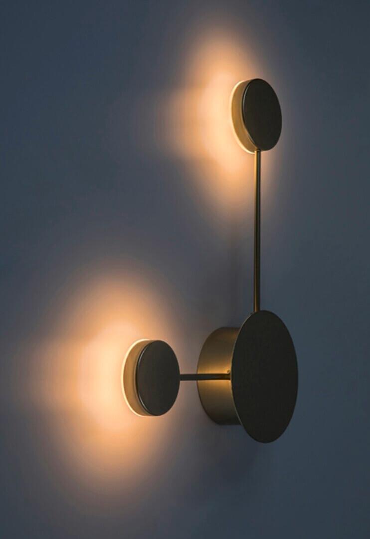 NÁSTENNÉ SVIETIDLO AMADEO - biela/zlatá, Modern, kov/plast (44/47.5/6cm)