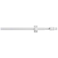 Vitragenstange Weiß L: 55-85 cm - Weiß, KONVENTIONELL, Kunststoff/Metall (55-85cm) - Ondega