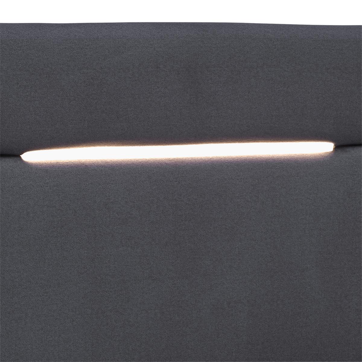 Boxspringbett Mit Topper & Bettkasten 100x200 Cm Tommy - Graphitfarben/Schwarz, MODERN, Holzwerkstoff/Textil (100/200cm)