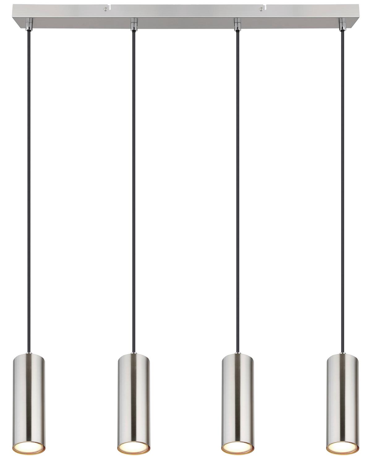Hängeleuchte H: 120 cm 4-Flammig, Chromfarben - Chromfarben, Design, Metall (65/6/120cm) - Globo