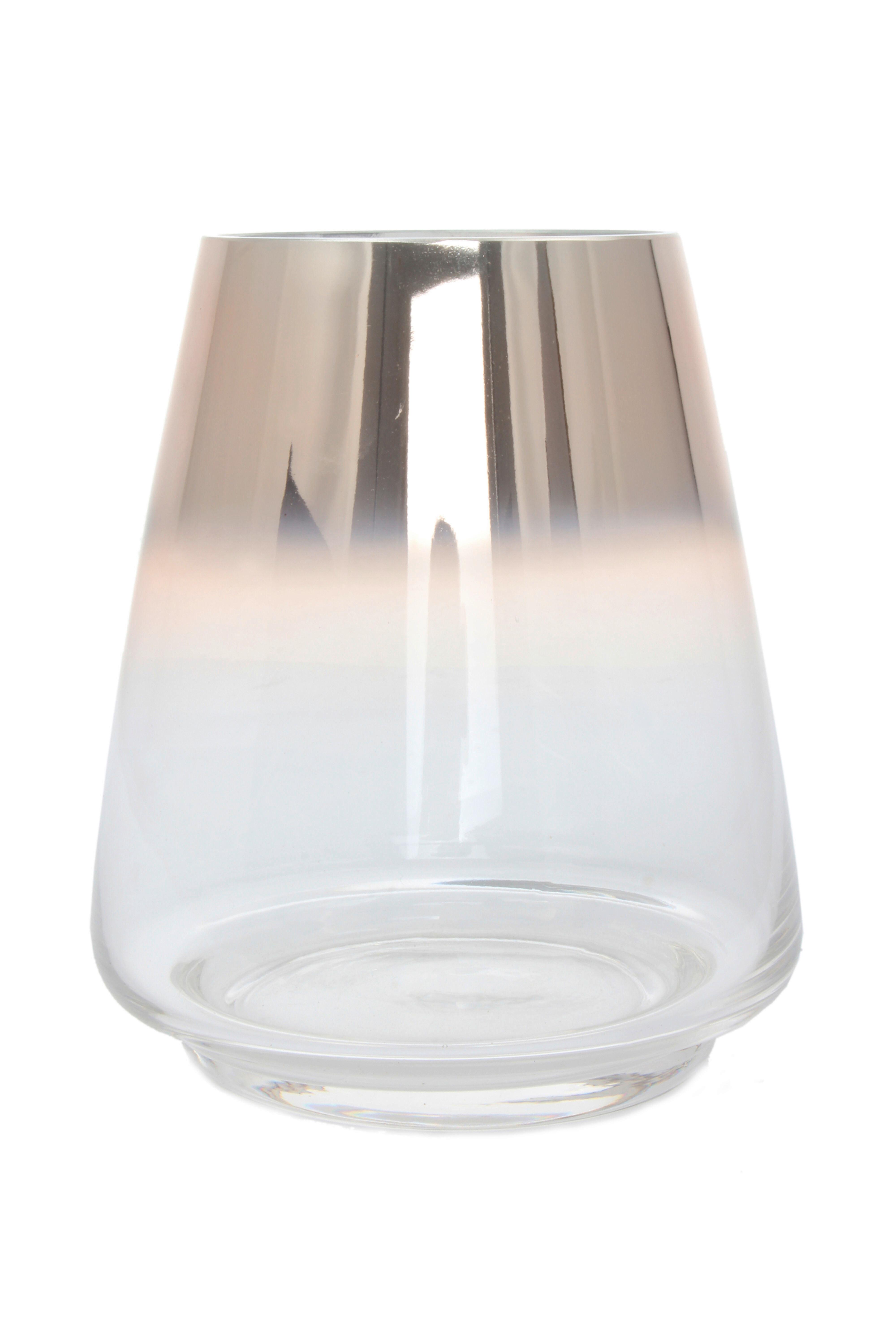 Vase Saigon Bauchig Glas Roségold H: 18,5 Cm