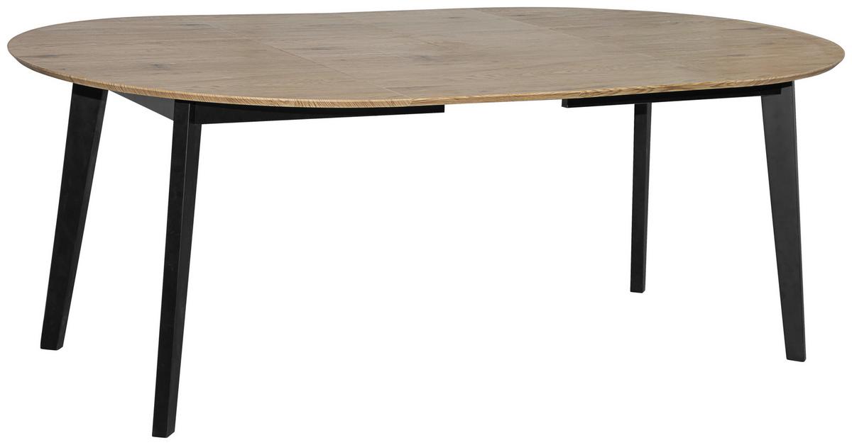 Ausziehtisch Paco 120 AZ 120-200x74x120 cm Eichefarben - Eichefarben/Schwarz, KONVENTIONELL, Holz/Holzwerkstoff (120-200/120/74cm) - MID.YOU