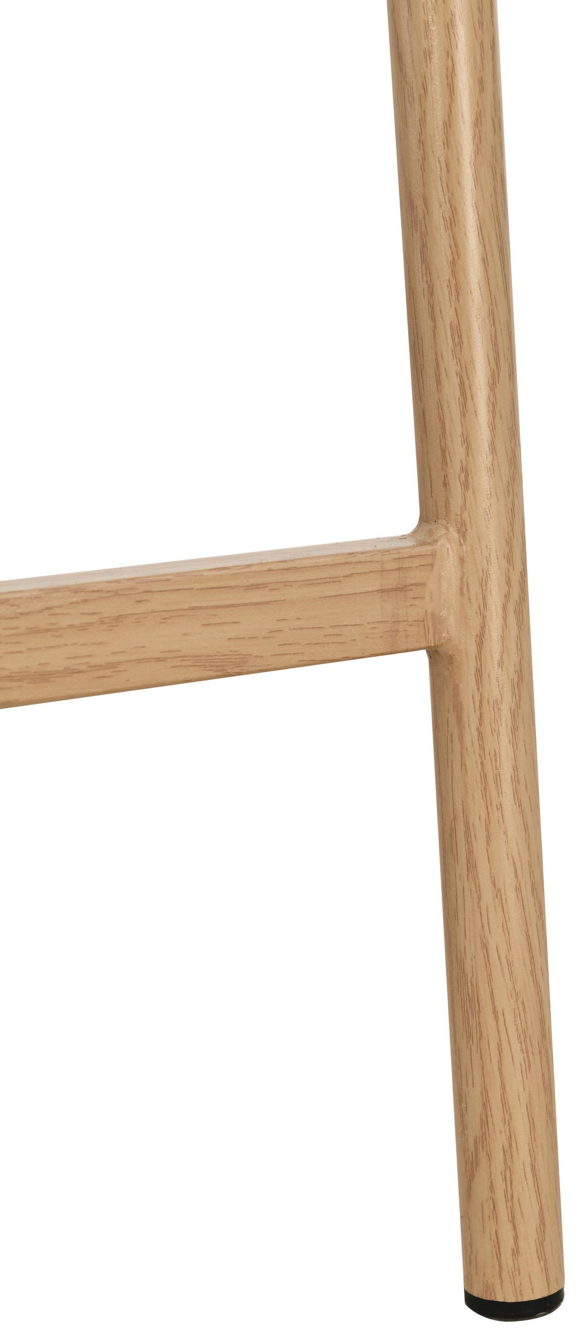 Barhocker Flora Beige/Eichefarben B: 53 cm - Eichefarben/Beige, MODERN, Holz/Textil (53/93/55cm) - Livetastic