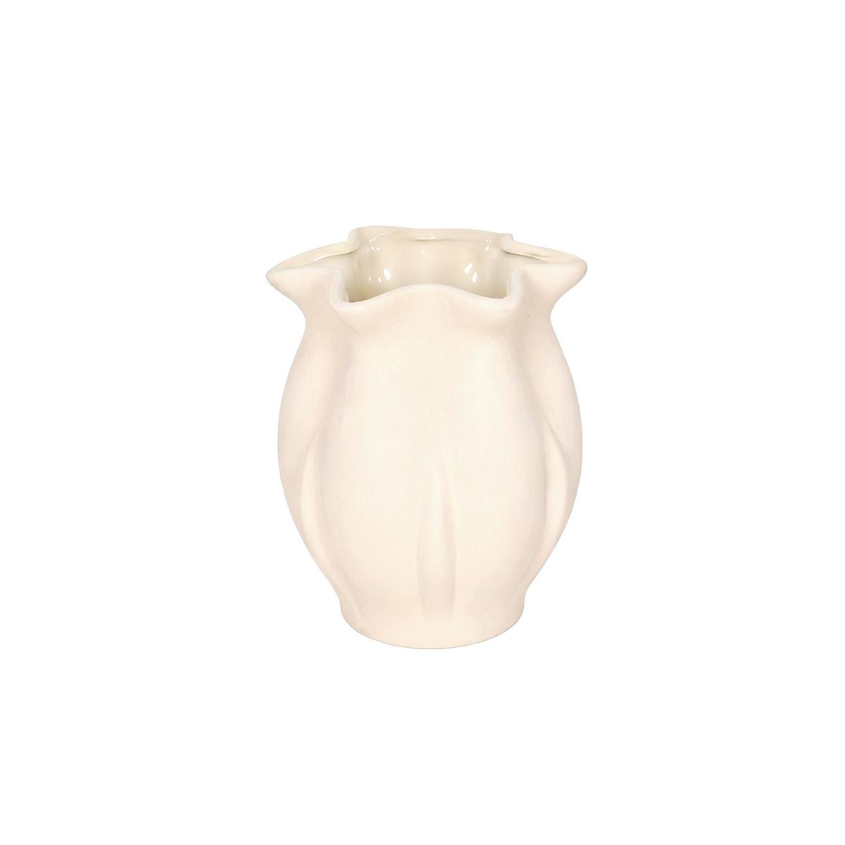 Dekovase Elke - Beige, KONVENTIONELL, Keramik (18/23cm) - Luca Bessoni