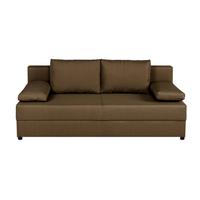 Schlafsofa mit Bettkasten Mega Braun - Schwarz/Braun, Design, Holzwerkstoff/Textil (190/80/75cm) - P & B