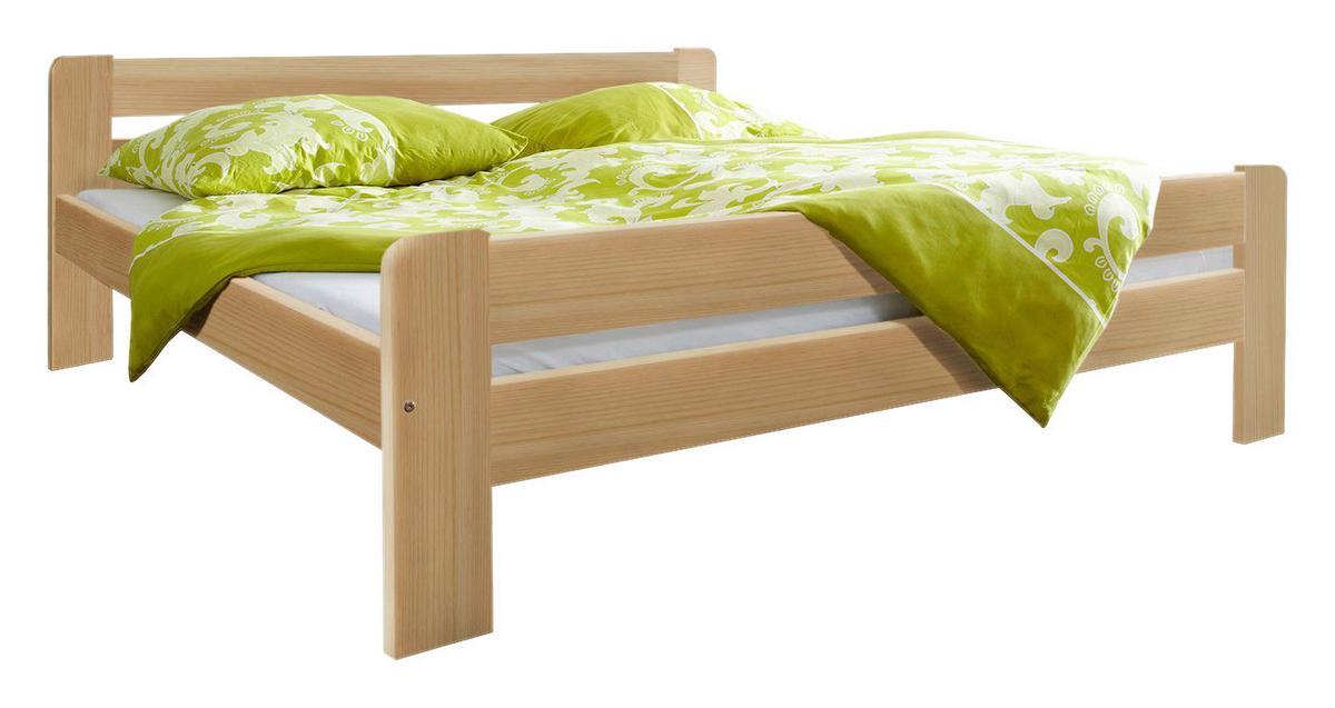 Bett Echtholz Massiv 140x200 Bert, Kiefer - Kieferfarben, MODERN, Holz (140/200cm) - MID.YOU