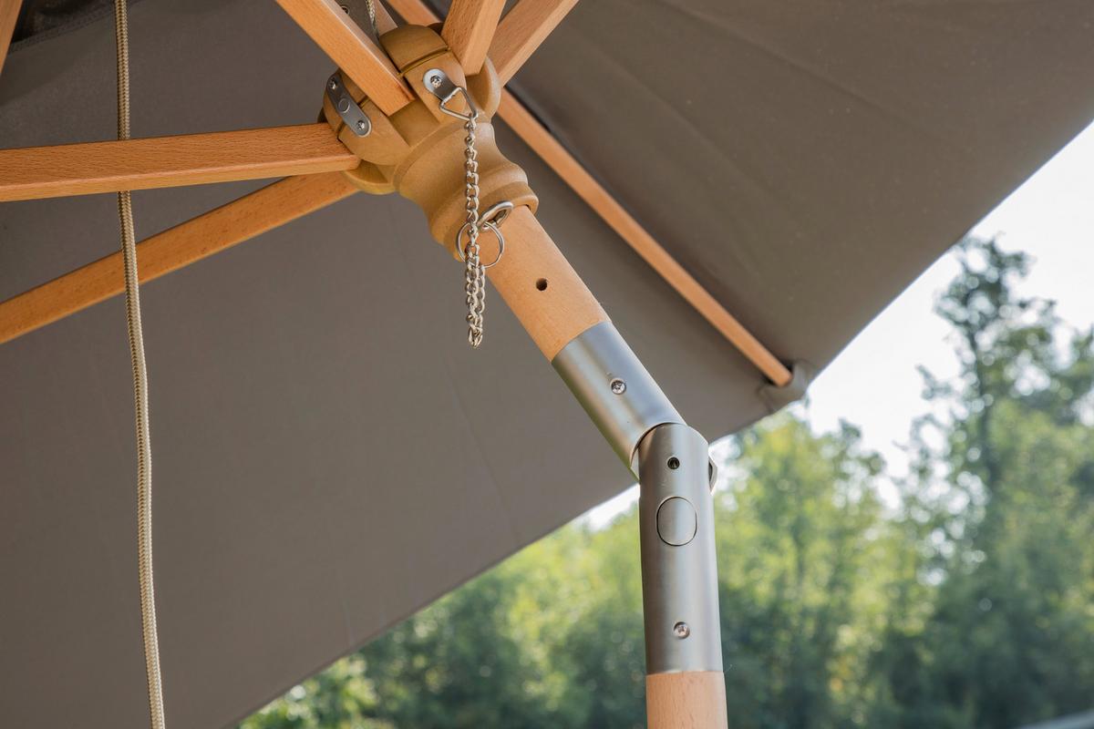 Sonnenschirm Corypho - Grau, KONVENTIONELL (250/232cm) - Gardenson